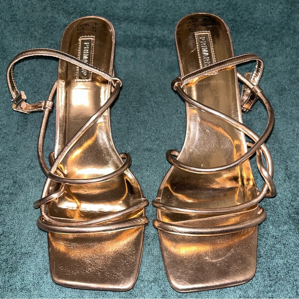 Primark Gold Strappy Heels